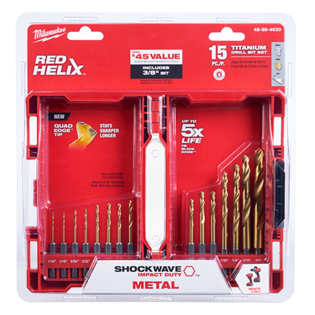 DRILL BIT TITANIUM 15PC