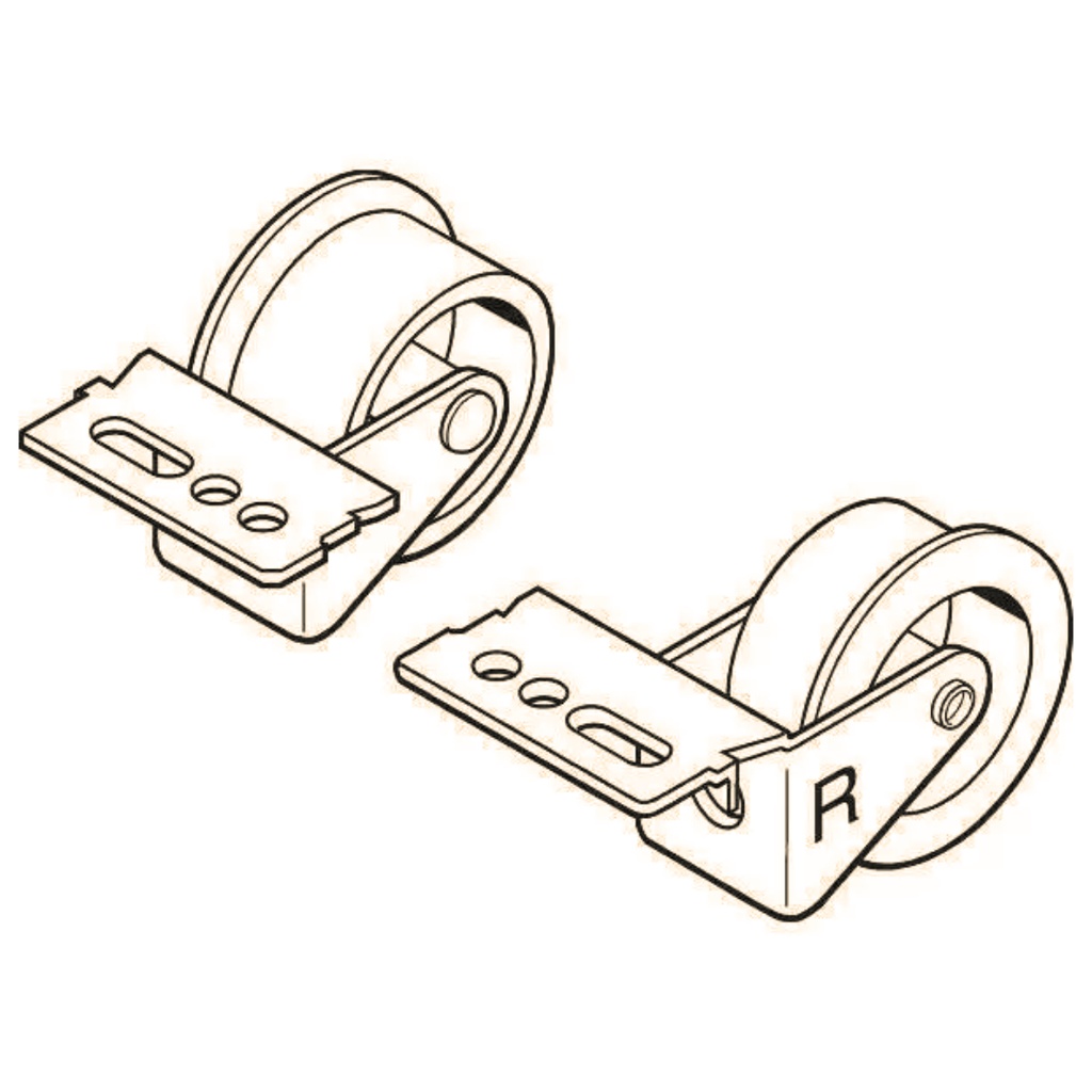 Ddi Nylon Drawer Guide Roller "pkg of 2 Pr