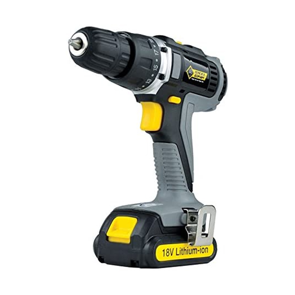 Steel Grip 18V 3/8 in. Cordless Drill Kit (Battery & Charger)