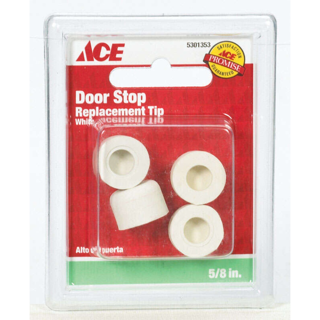 DOOR STOP TIP RBR 5/8"WH