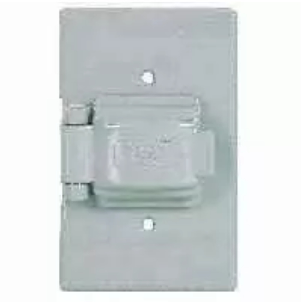 Cover, 4-9/16 in L, 2-7/8 in W, Rectangular, Thermoplastic, Gray