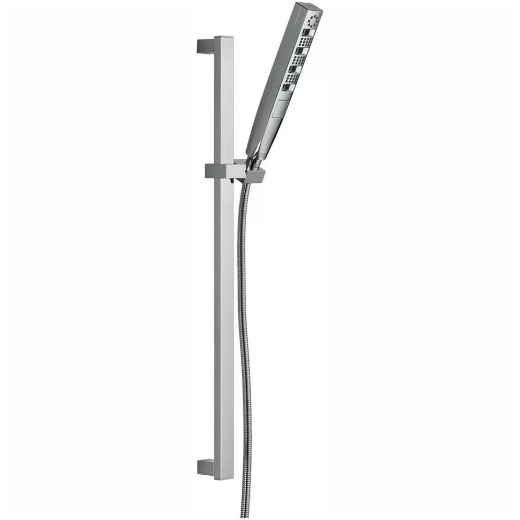4-Spray Patterns 1.75 GPM 1.43 in. Wall Mount Handheld Shower Head with H2Okinetic in Chrome