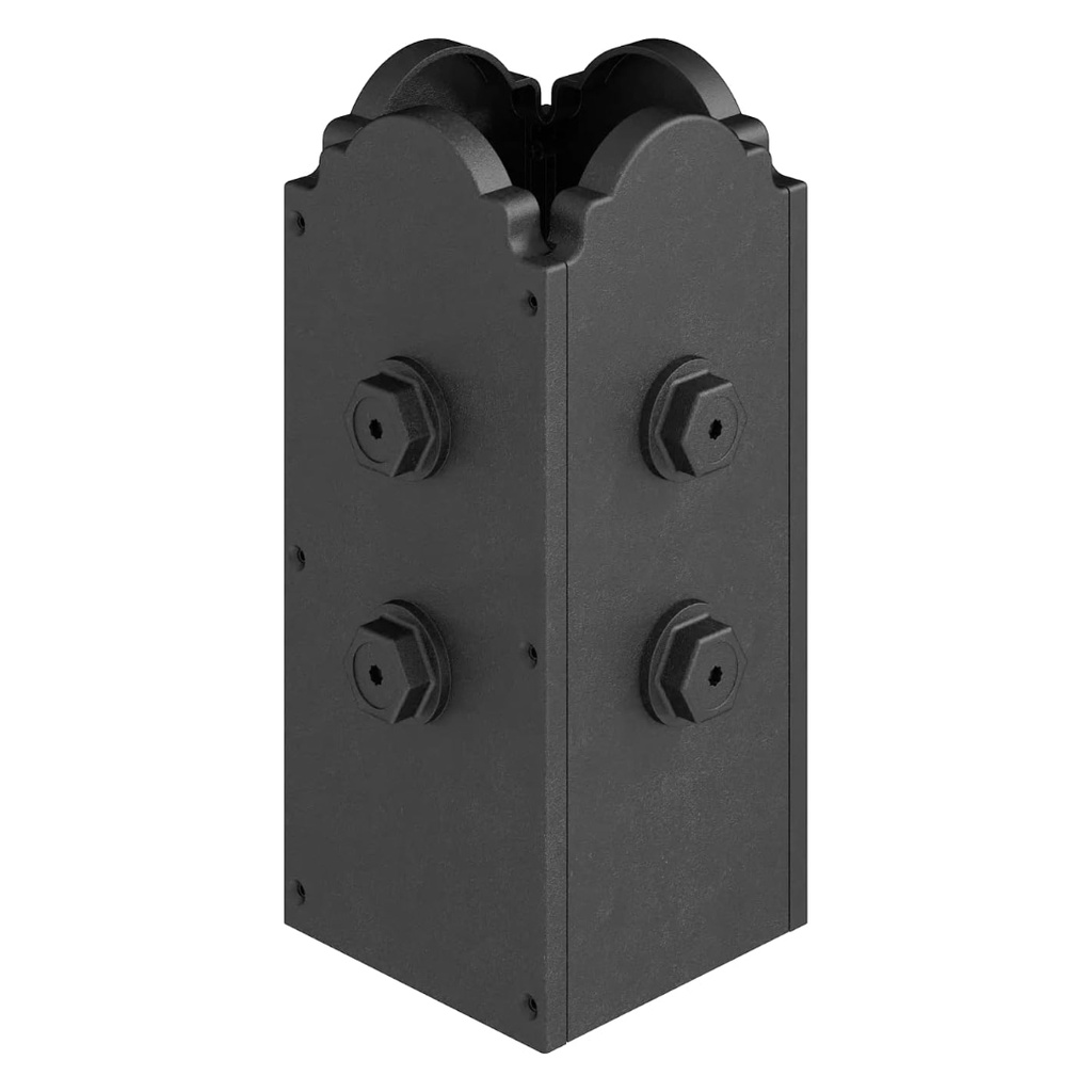 [ANCLAJE168] Outdoor Accents Mission Collection Decorative Post Base Cover for 4x4 Nominal Post