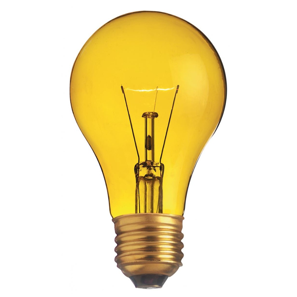 BOMB. SATCO 25W A19 TRANS YELLOW