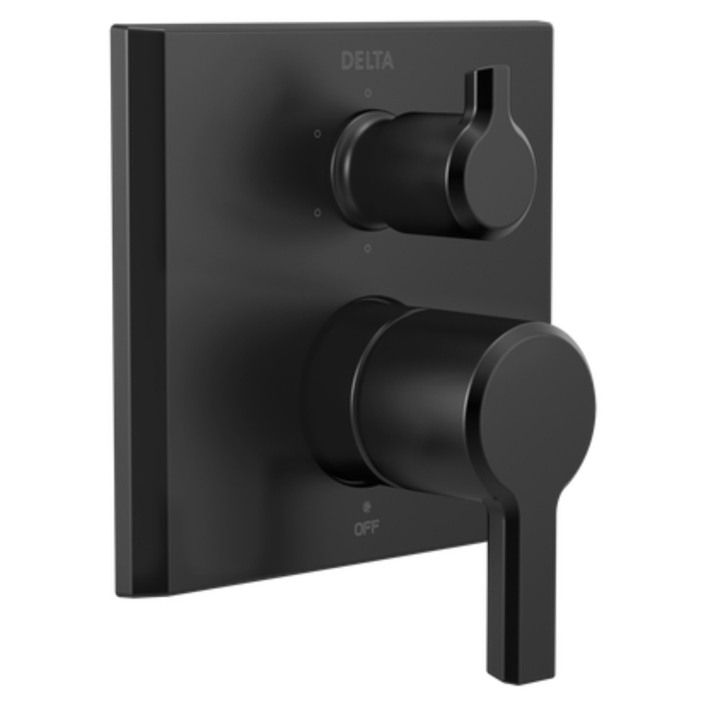 Delta T11967 Ara Six Function Diverter Valve Trim Less Rough-in Valve - Three Independent Positions Three Shared Positions Matte Black Showers