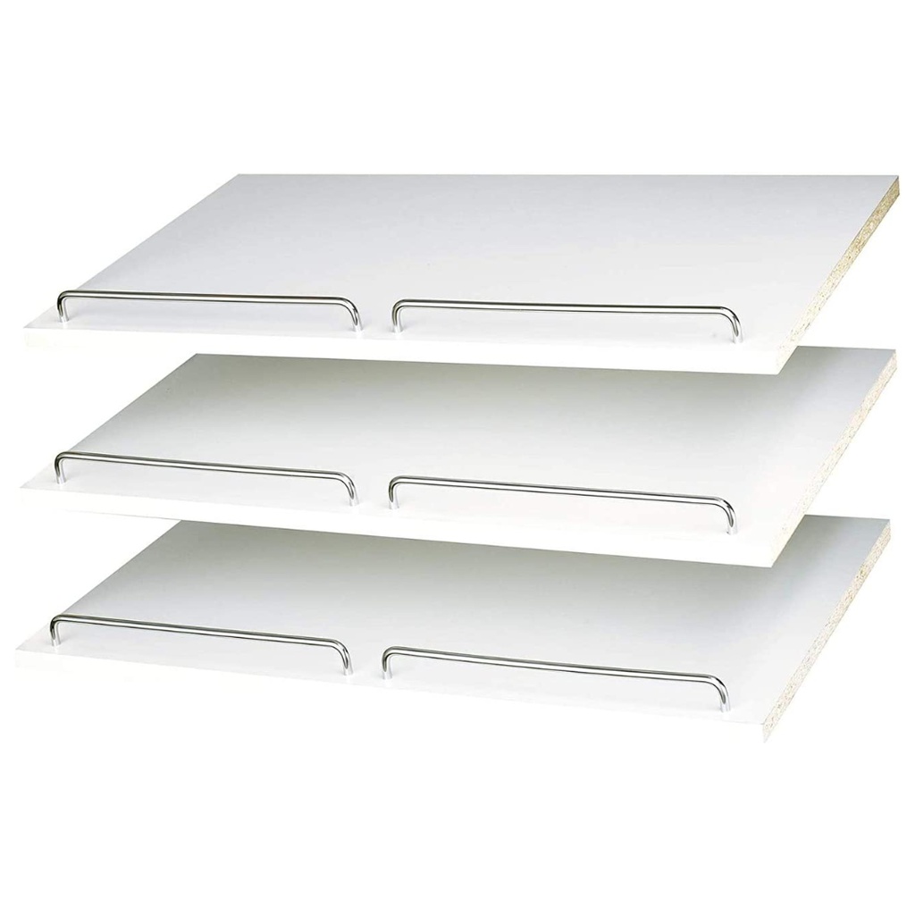 [RS1600] Easy Track 5/8 in. H X 24 in. W X 14 in. L Chrome Shoe Shelves