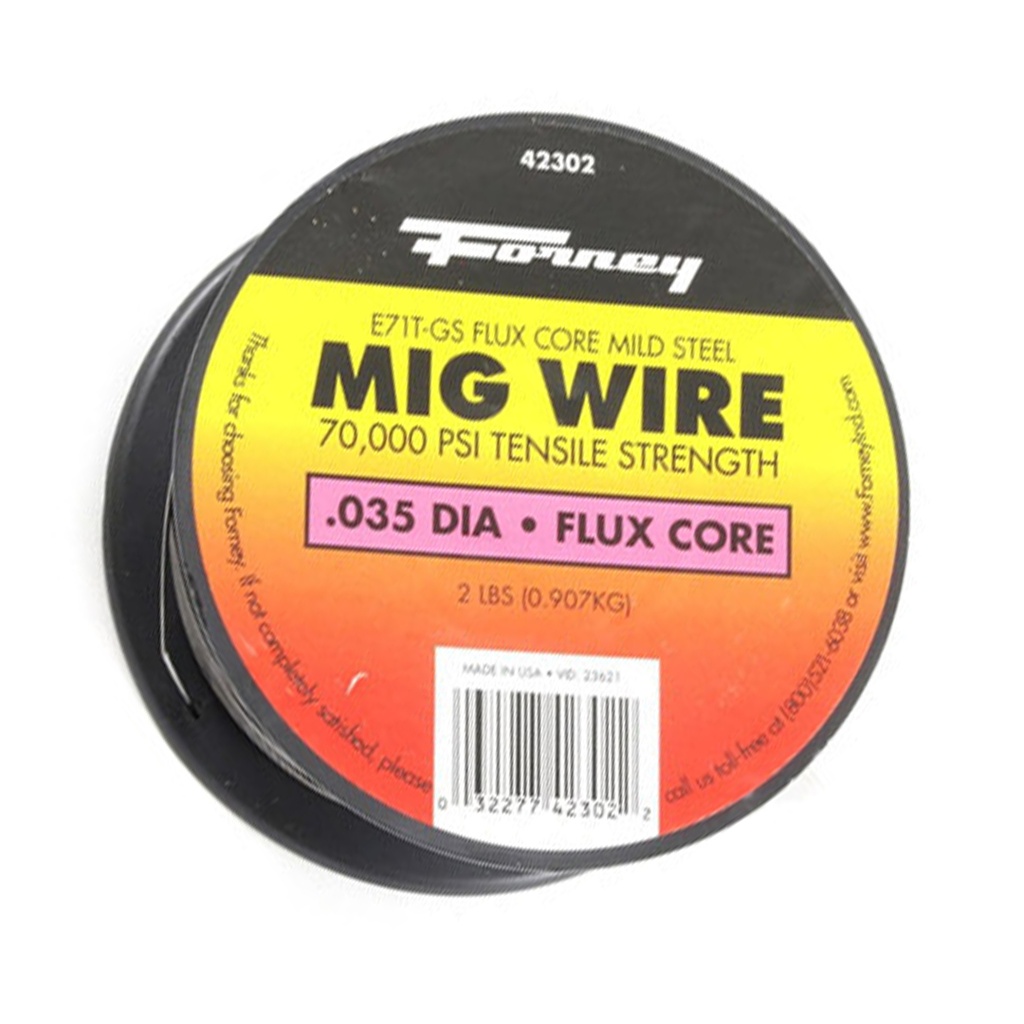 Forney E71T-GS 0.035 in. Mild Steel Flux Cored Wire 79000 PSI 2 Lb