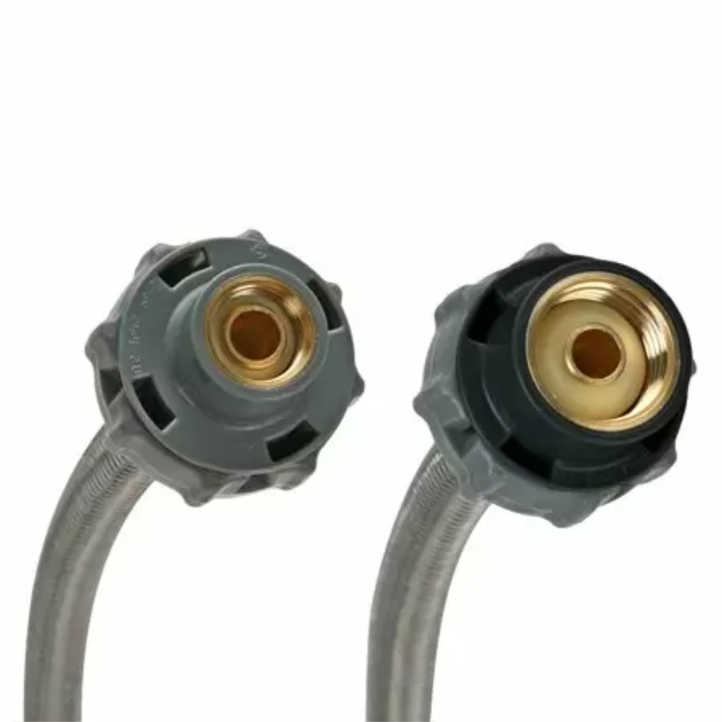 Fluidmaster Click Seal 3/8 in. Compression X 1/2 in. D FIP 12 in. Stainless Steel Supply Line