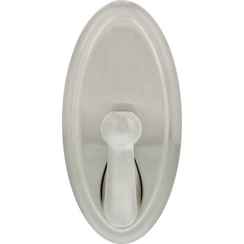 High & Mighty 3.5 in. L Satin Nickel Metal Oval Hook 25 Lb. Cap.