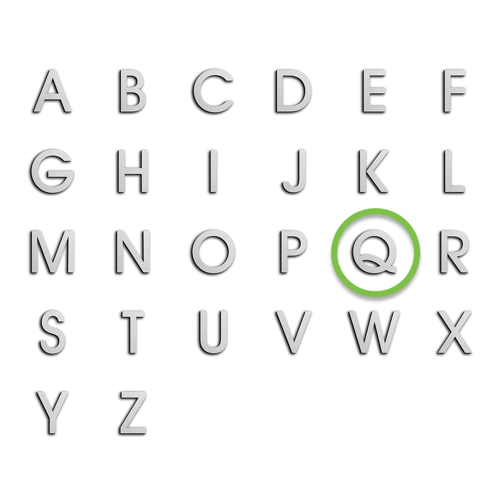 [IN34005PQ] JNF LETRA   Q  INOX