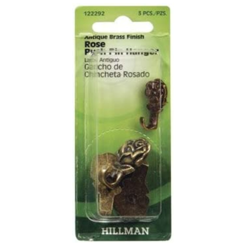 Hillman AnchorWire Gilt Gold Push Pin Picture Hook 20 Lb. 3 Pack