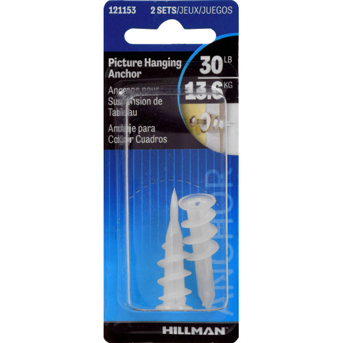 Hillman Zip Hangers Large Picture Hanger 2 Pack