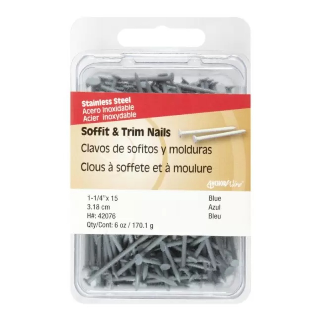 [42076] Anchor Wire 1-1/4 Blue Ss Trim Nail 42076 - All