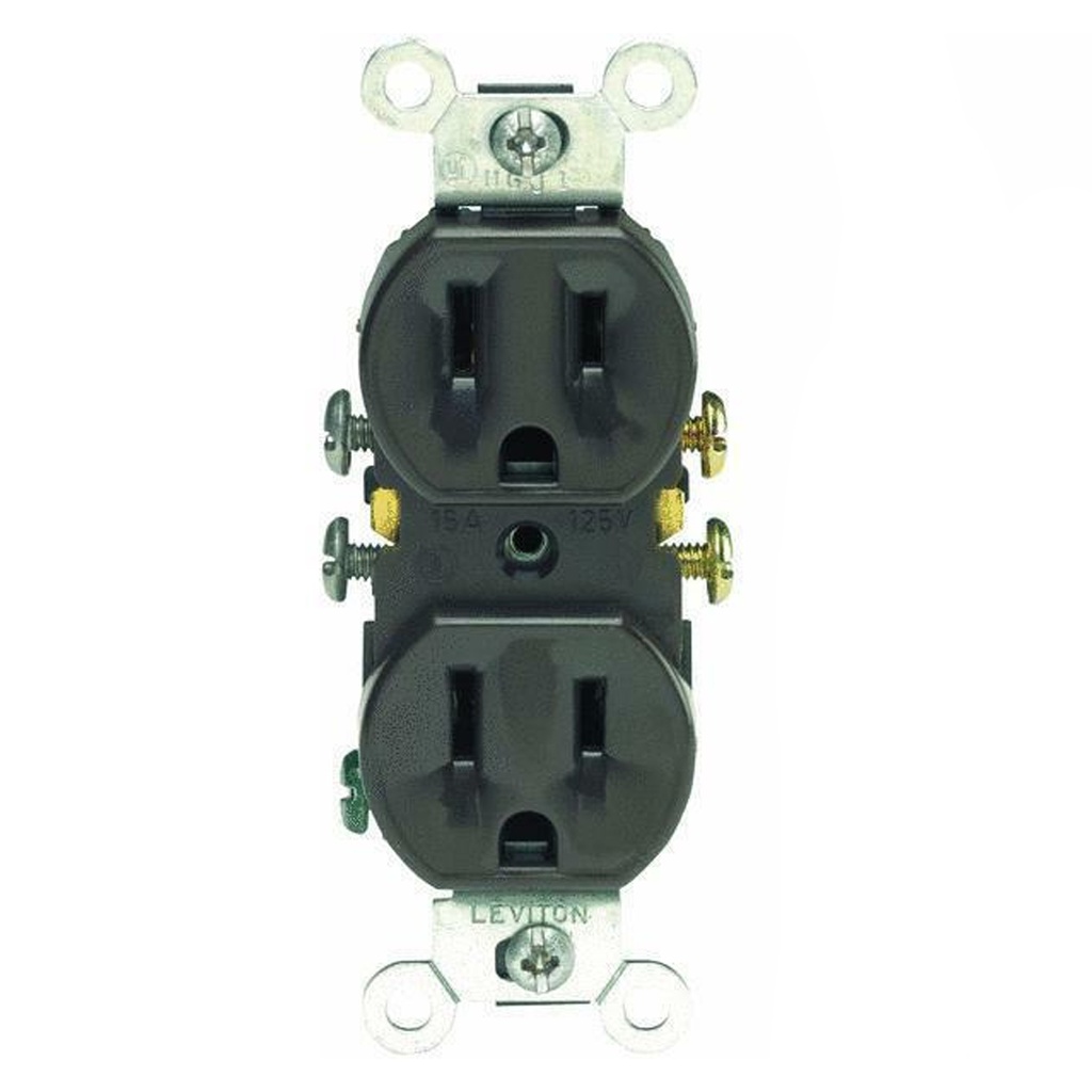Leviton 15 Amps 125 Volt Brown Outlet 5-15R 1 Pack