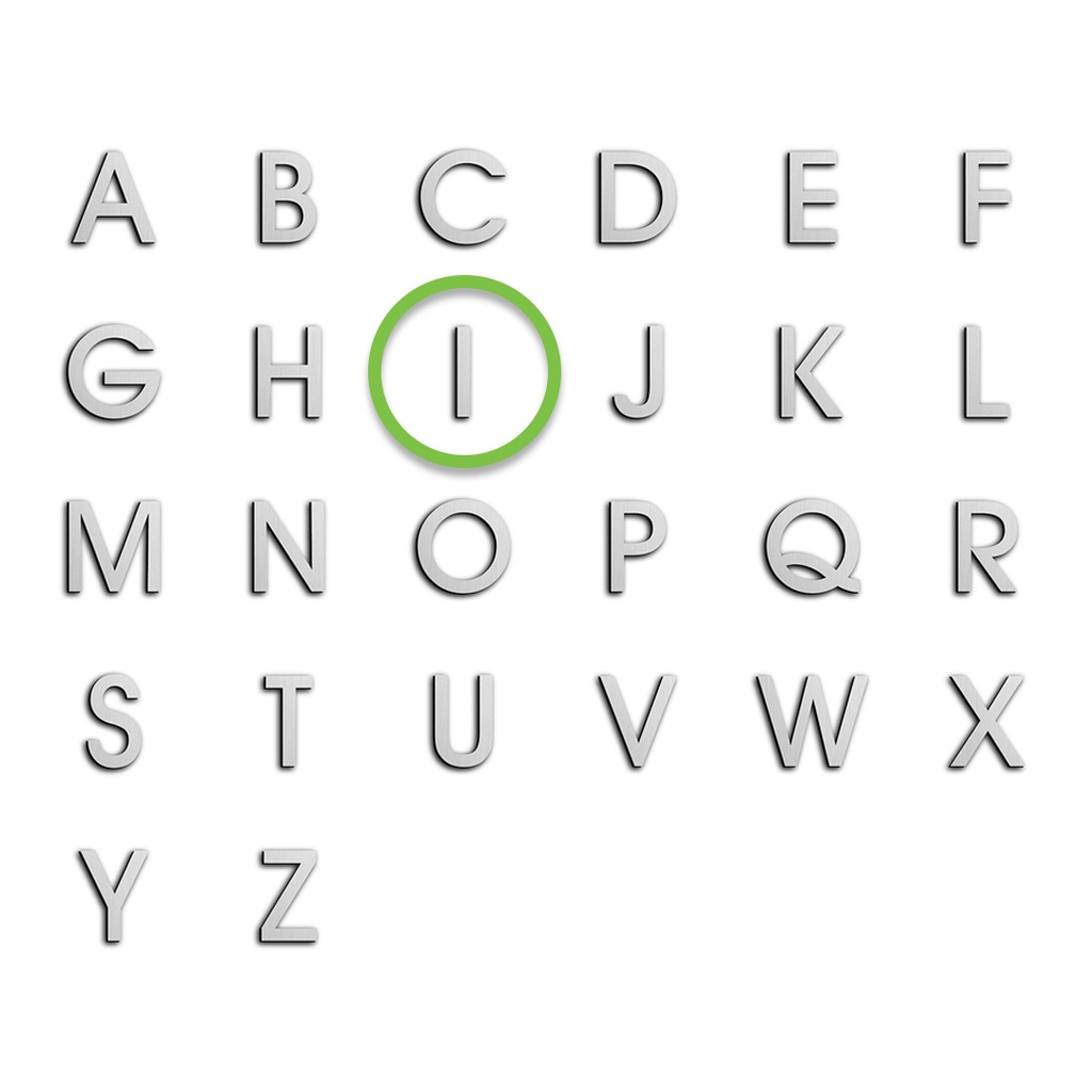 [IN34005PI] JNF LETRA   I   INOX