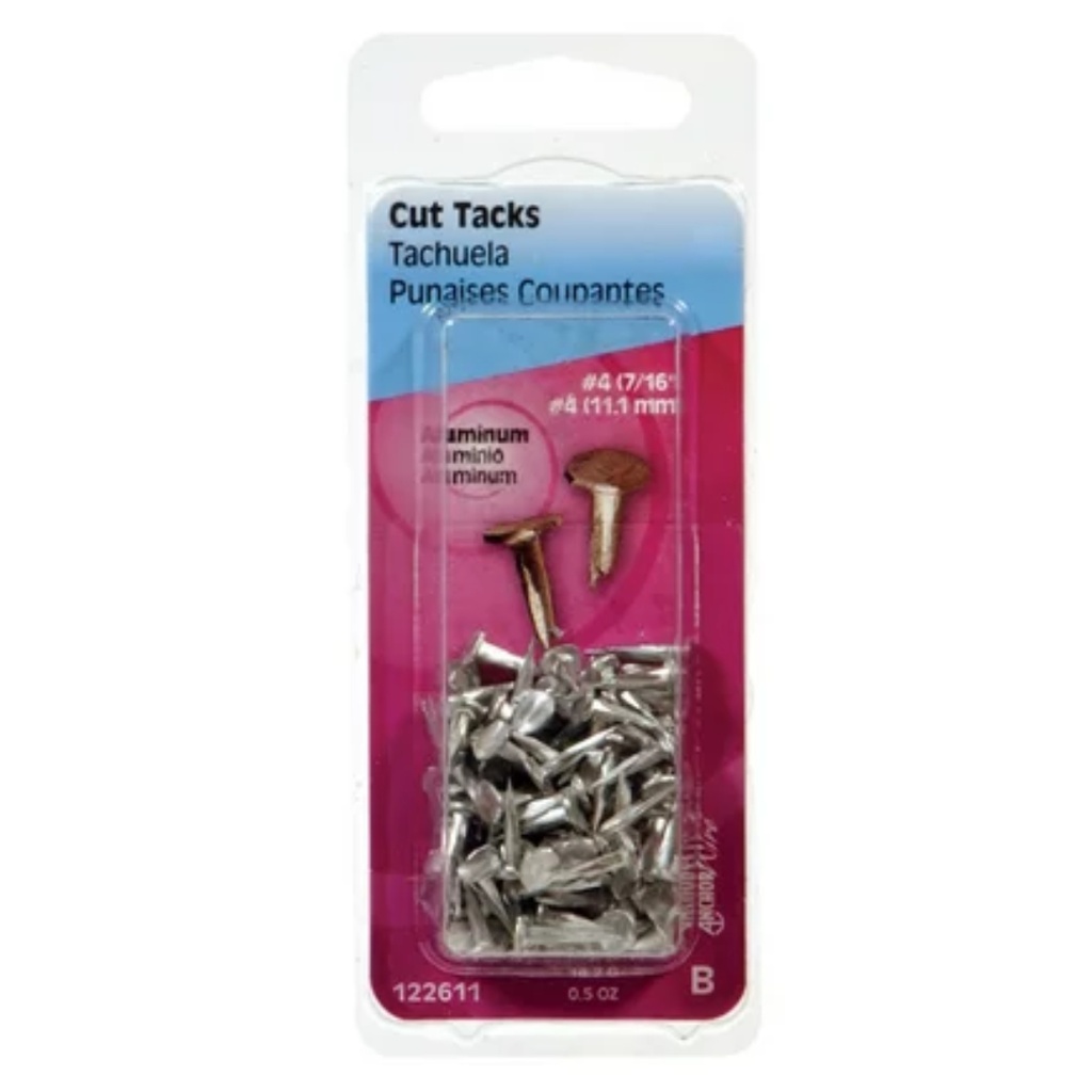 Hillman No. 4 X 7/16 in. L Silver Aluminum Cut Tacks 0.5 Pack