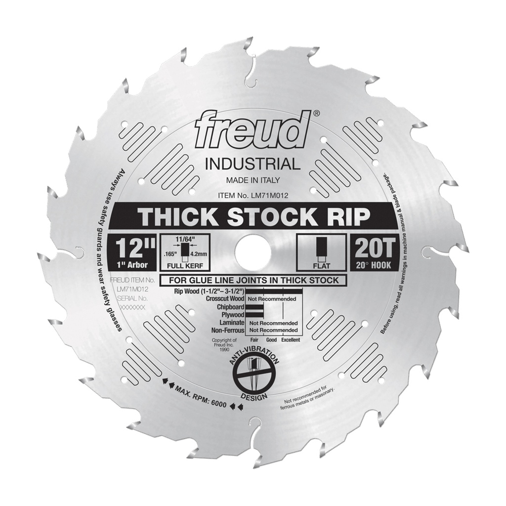 [LM71M012] Thick Stock Rip Blade,12