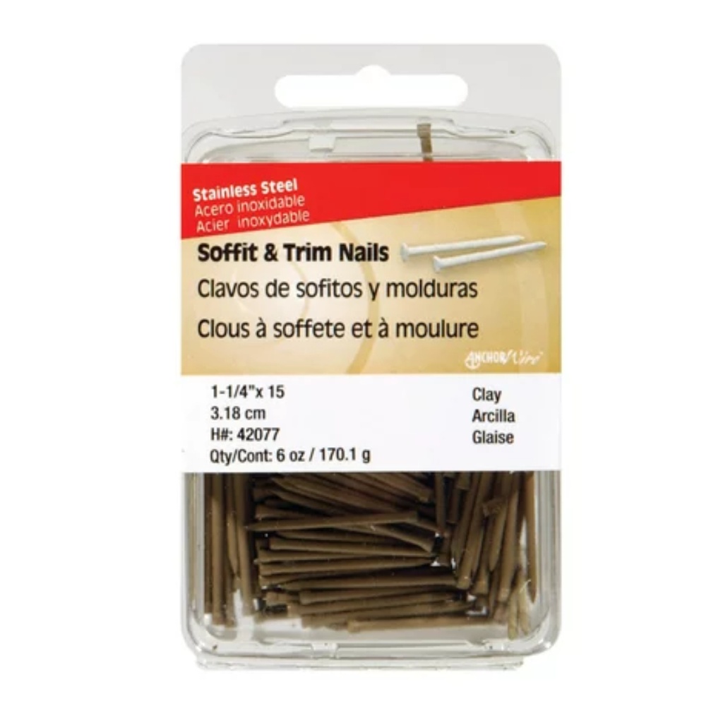 [42077] Anchor Wire 1-1/4 Clay Ss Trim Nail 42077 - All