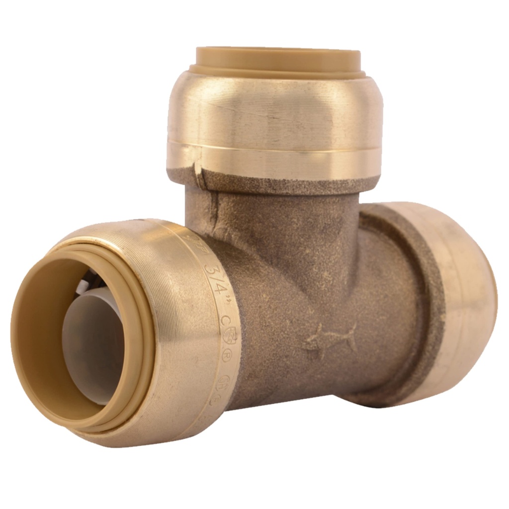 SharkBite Push to Connect 3/4 in. PTC Each X 3/4 in. D Brass Tee