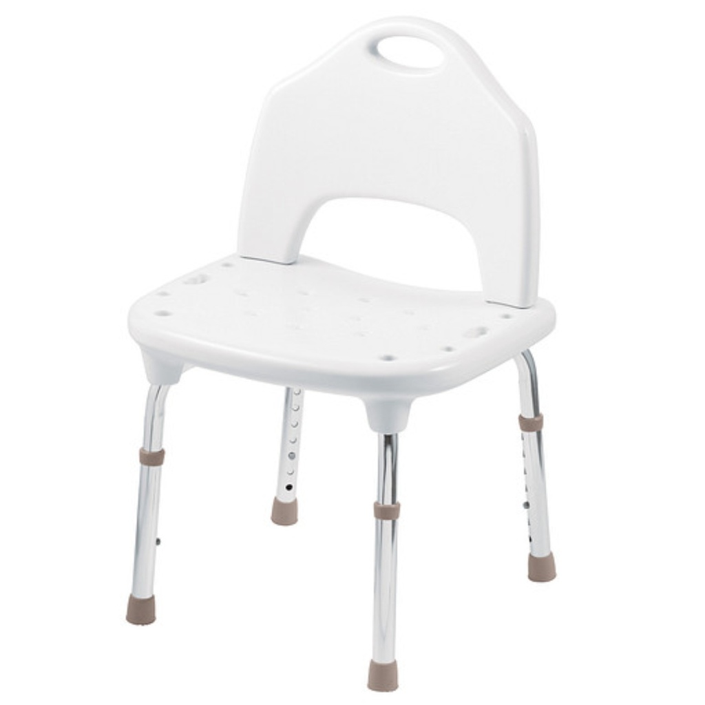 Moen DN7060 Adjustable Shower Seat with Seat Back from the Home Care Collection Glacier Bathroom Hardware and Accessories Bathroom Safety Equipment