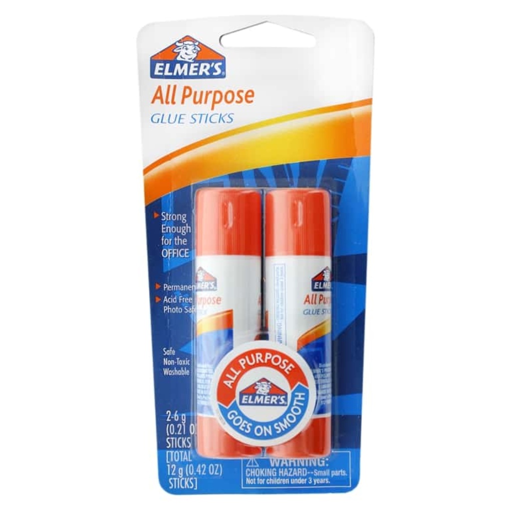 Elmer S All-Purpose Glue Sticks  2/Pkg