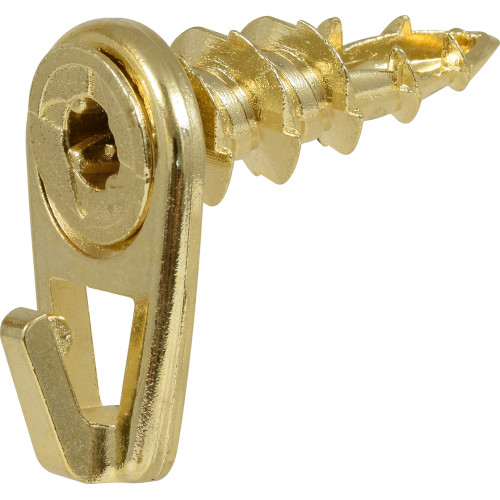 Hillman WallDriller Brass-Plated Gold Drywall Picture Hook 50 Lb. 2 Pack