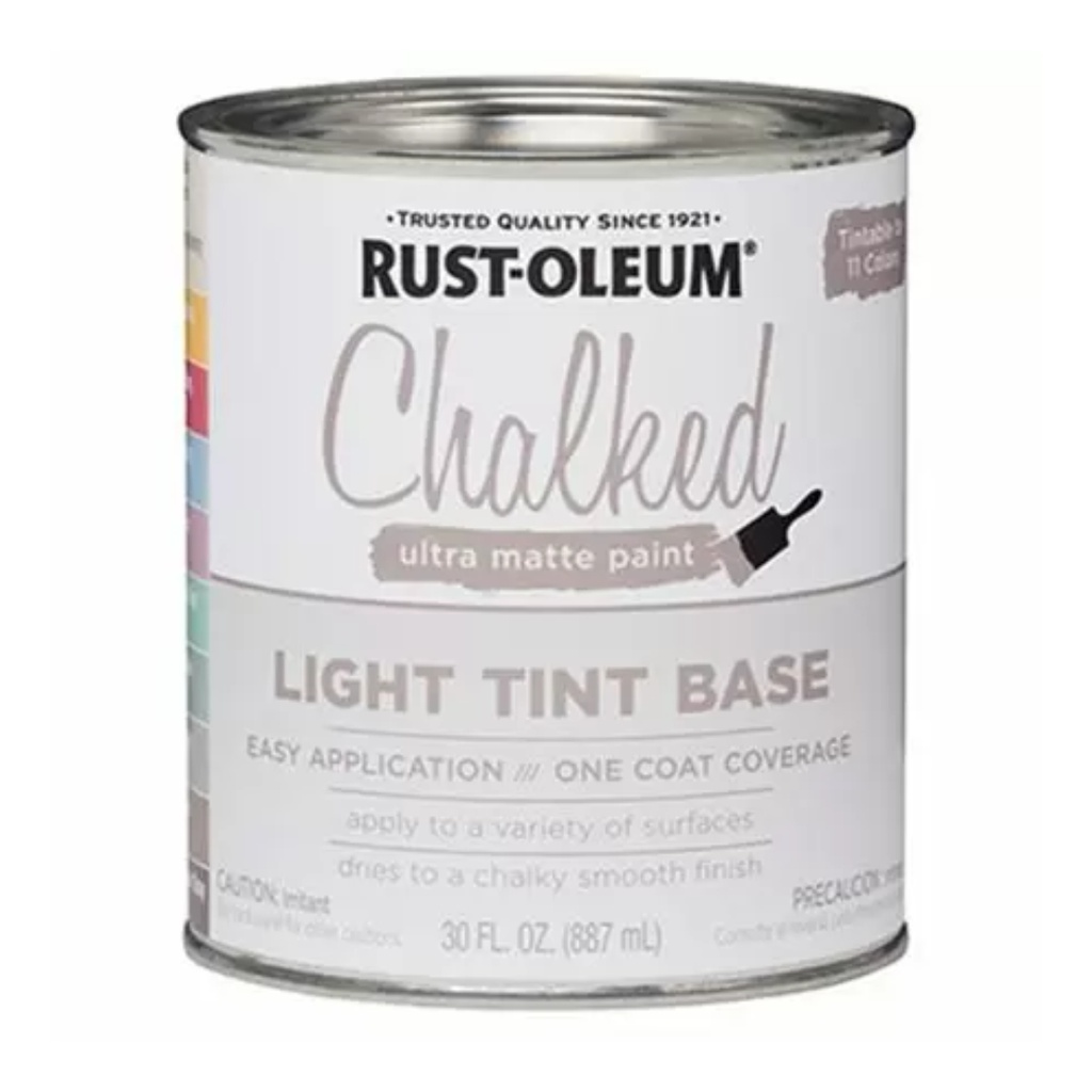 [1804988] Rust-Oleum Chalked Ultra Matte Light Tint Base Water-Based Acrylic Chalk Paint 30 Oz