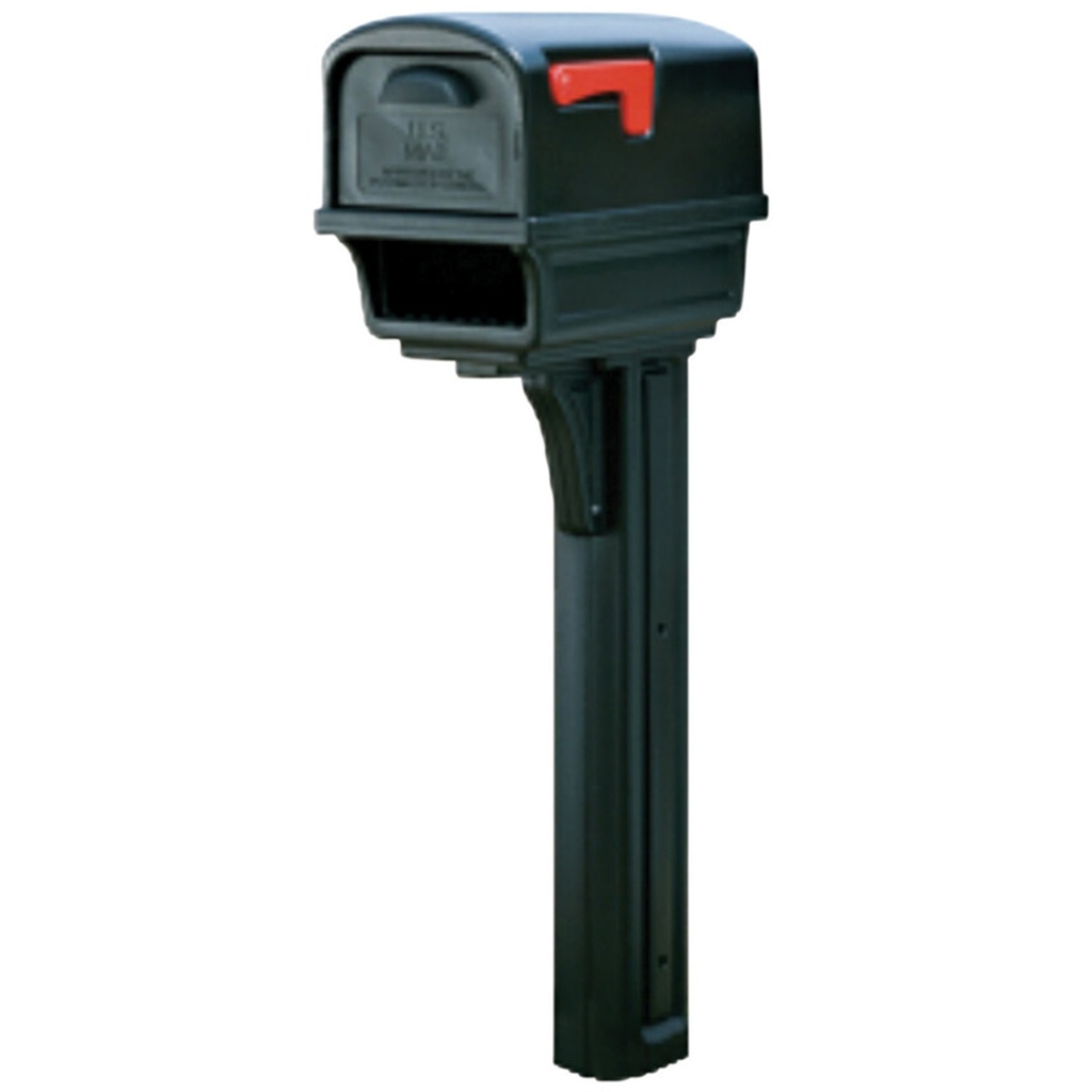 Architectural Mailboxes Gentry Classic Plastic Post Mount Black Mailbox