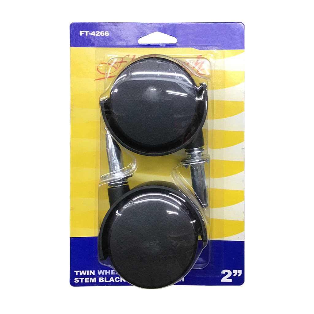 [FT4266] RUEDA 2"" NEGRA PQT.2