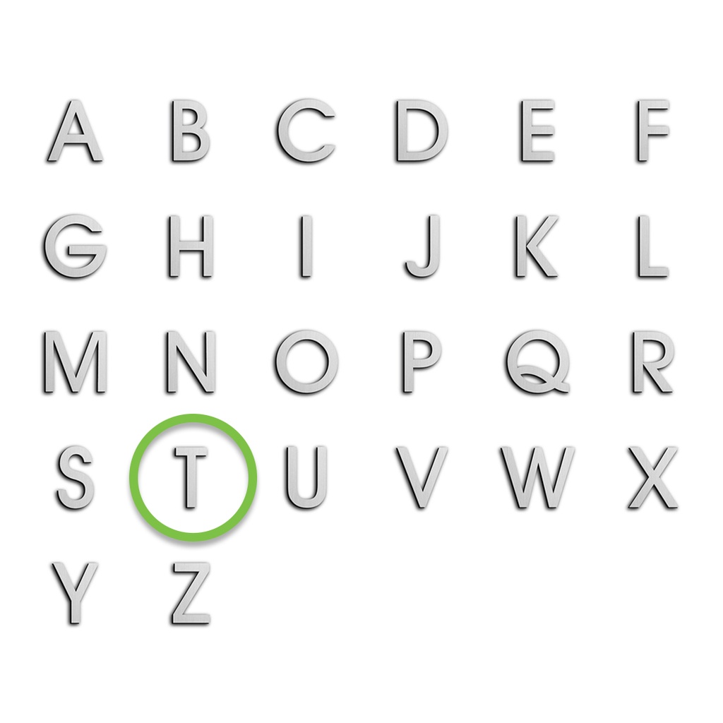 [IN34005PT] JNF LETRA   T  INOX