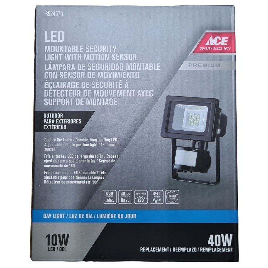 LED SECURITY LIGHT 10W 6500K MOT