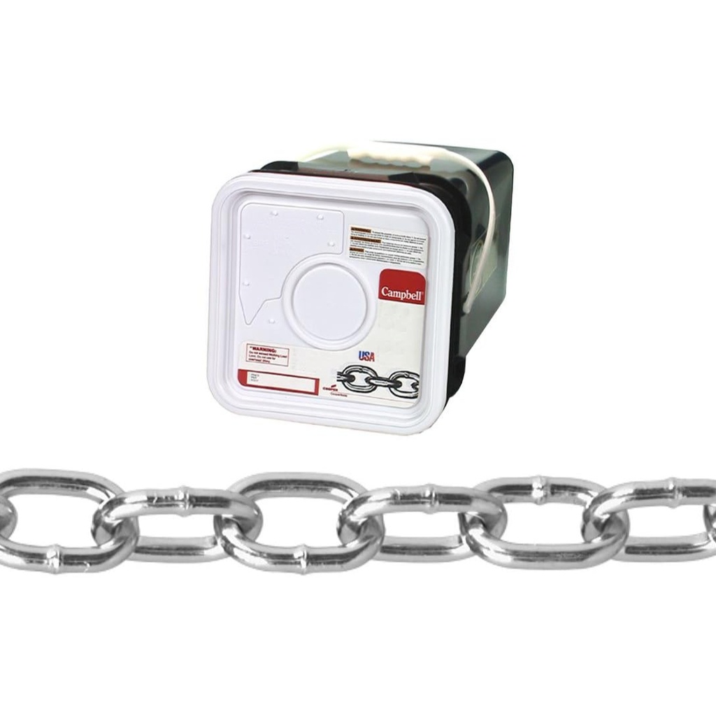 '- Chain 0143626 .38 in. X 45 Ft. Proof Coil Chain Square Pail
