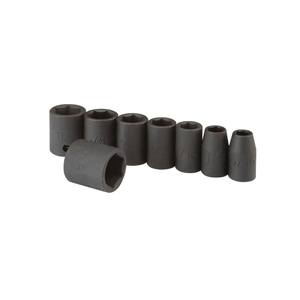 IMPACT SOCKET SET 3/8 8 PCS