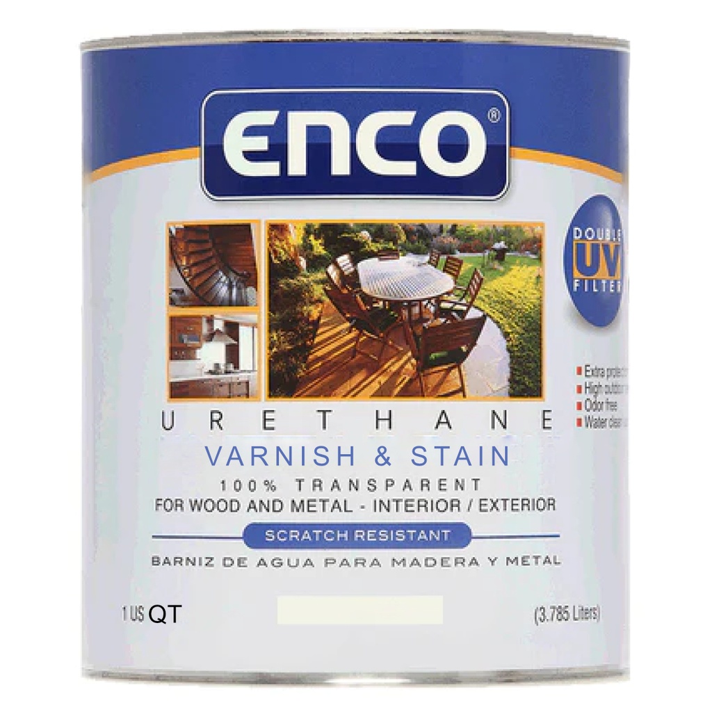 ENCO VARNISH & STAIN REDWOOD QT
