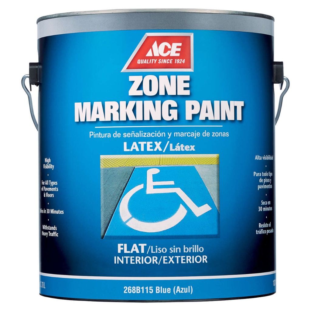 Ace Handicap Blue Traffic Zone Marking Paint 1 Gal.