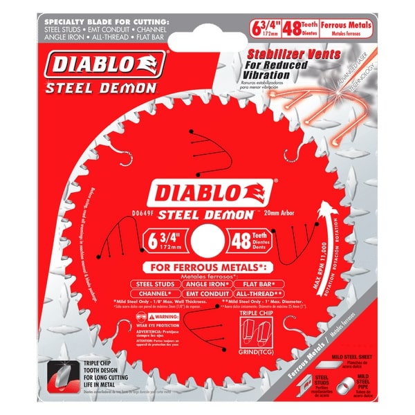 Diablo Tools Steel Demon Metal Cutting Saw Blade - D0649F
