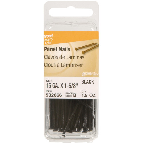 [532666] Hillman 1-5/8 in. L Panel Black Coating Steel Nail Annular Ring Shank Large