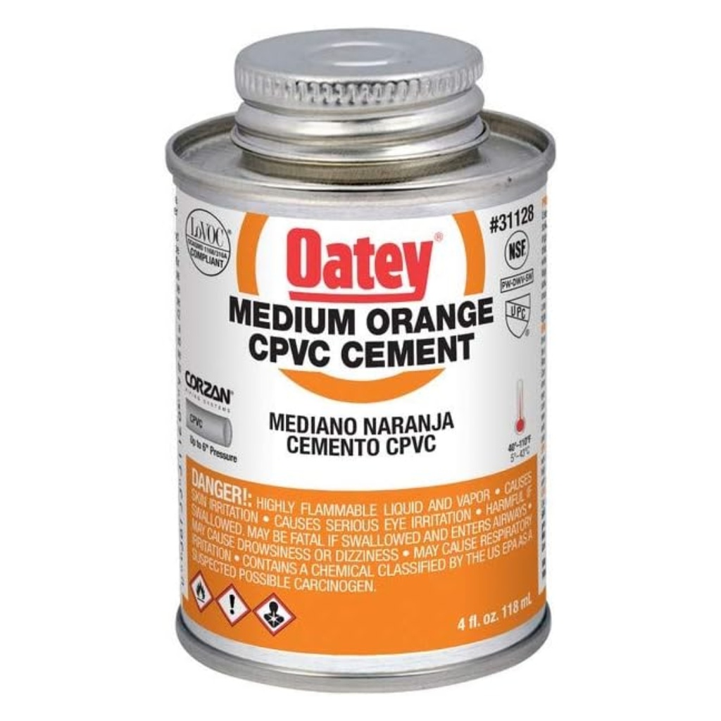 Oatey Orange Cement for CPVC 4 Oz