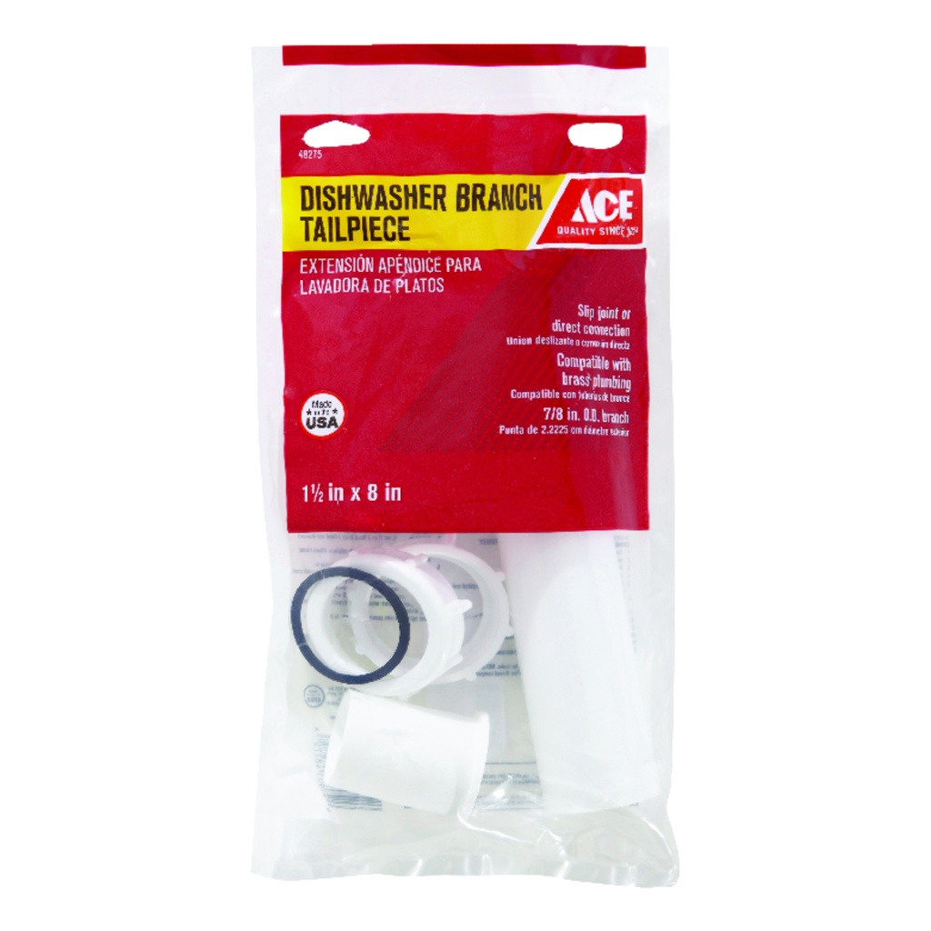 Do It Best 1-1/2 in. or 1-1/4 in. White Plastic Sink Trap with Reducer Washer