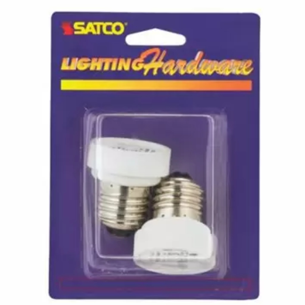 Satco Plastic Medium to GU24 Base Socket Adapter 1 Pk
