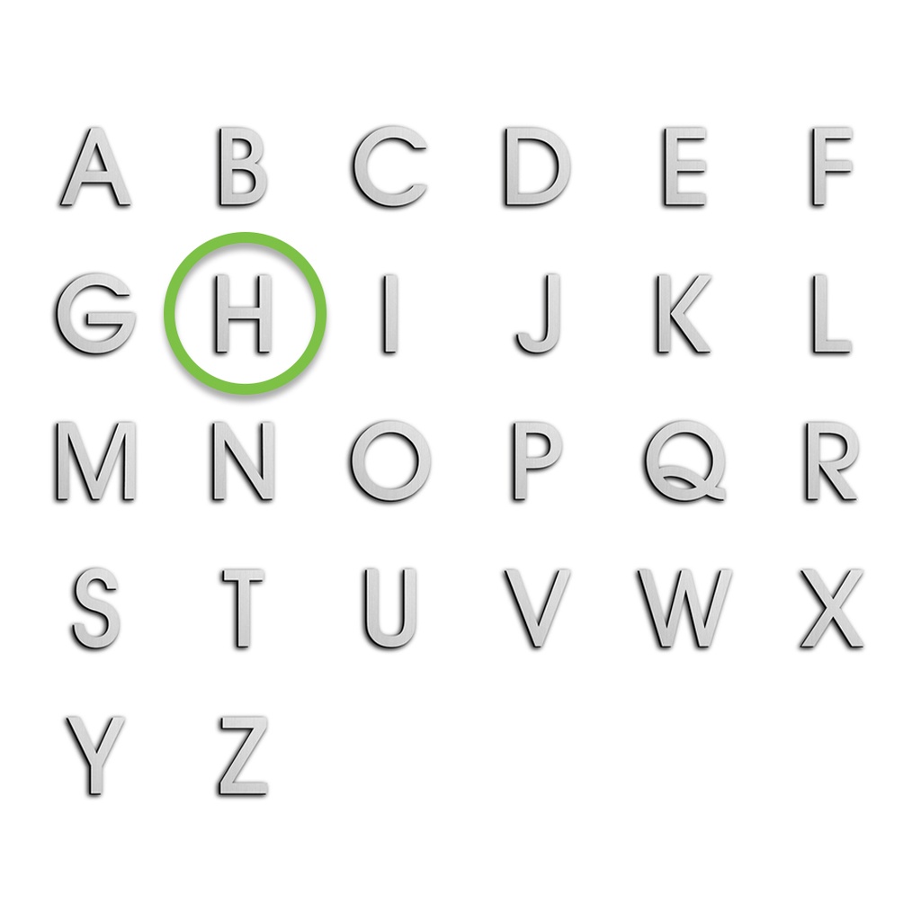 JNF LETRA  H  INOX