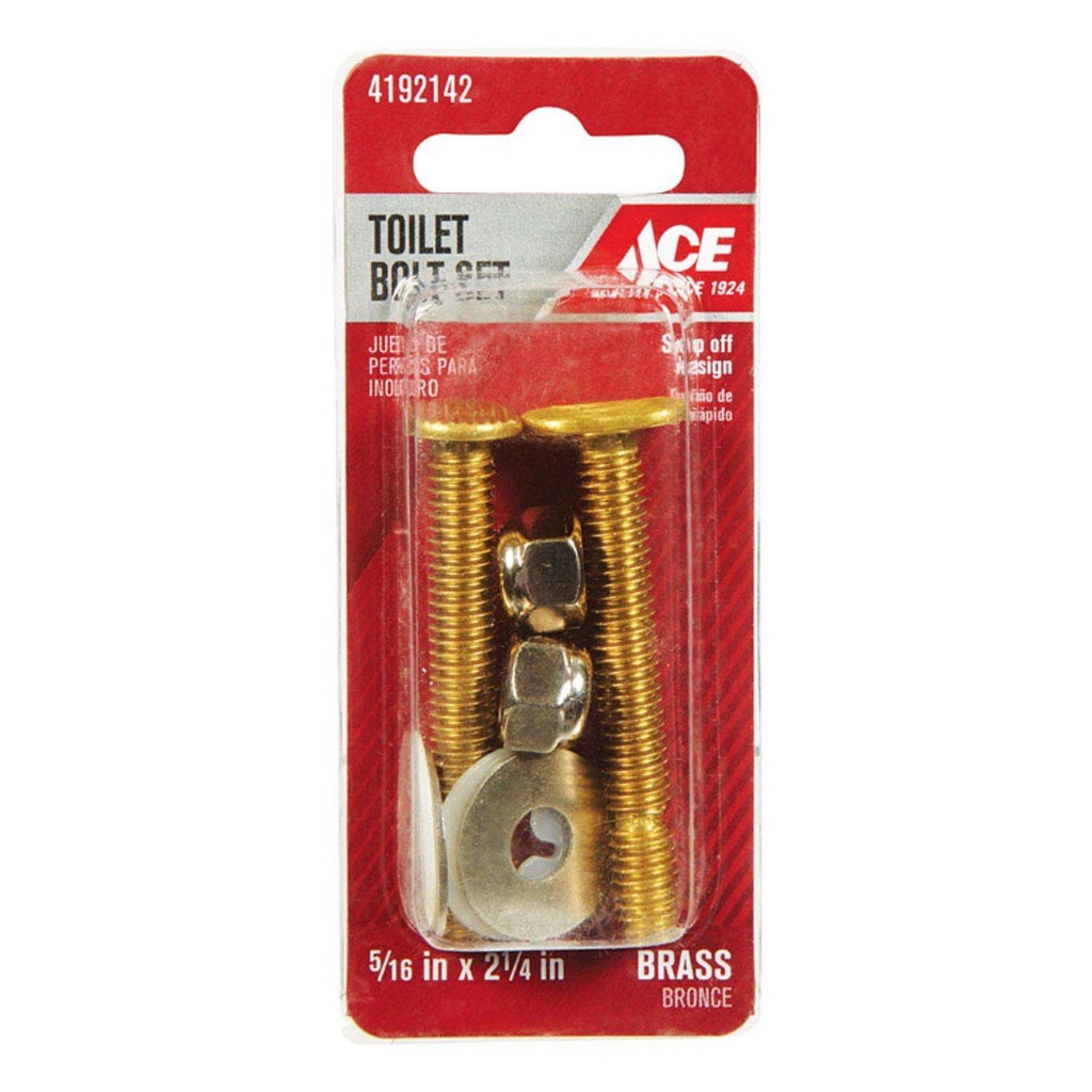 Ace Toilet Bolt Set Brass for Universal