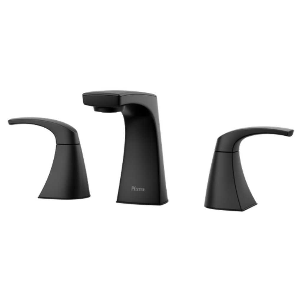 [LF049KABB] Pfister Karci Bathroom Sink Faucet  8-Inch Widespread  2-Handle  3-Hole  Matte Black Finish  LF049KABB