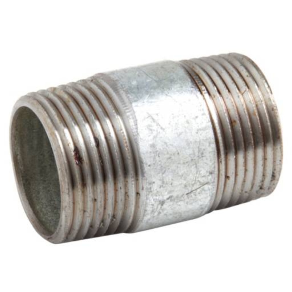 STZ Industries 1-1/2 in. MIP Each X 1-1/2 in. D MIP Galvanized Steel 3-1/2 in. L Nipple