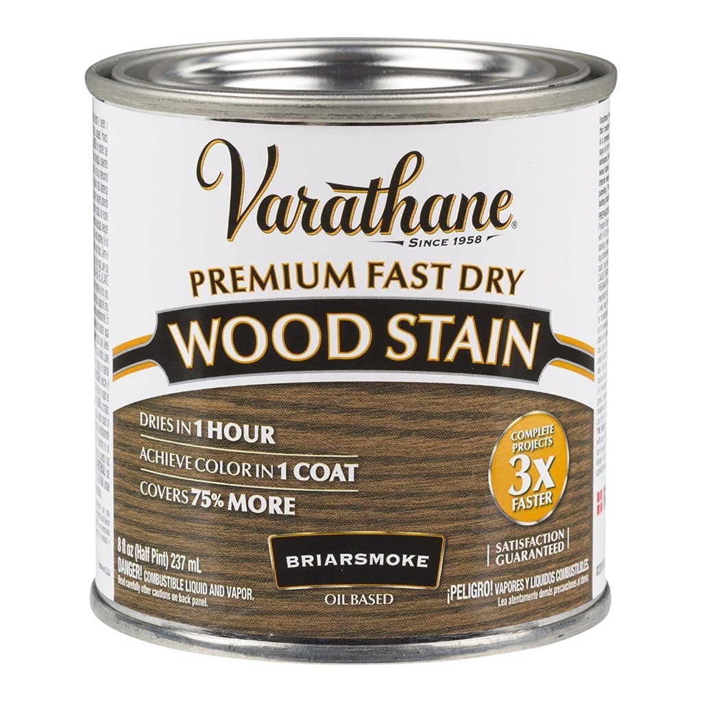 [1620780] Varathane Semi-Transparent Gloss Briarsmoke Oil-Based Urethane Modified Alkyd Wood Stain 1 Qt