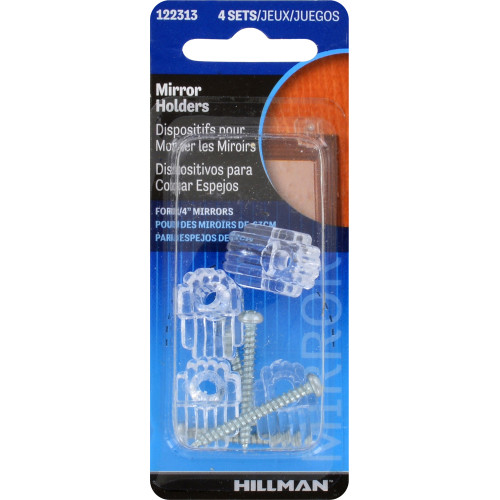 [122313] Hillman AnchorWire Holder Kit Mirror Holder 4 Pack