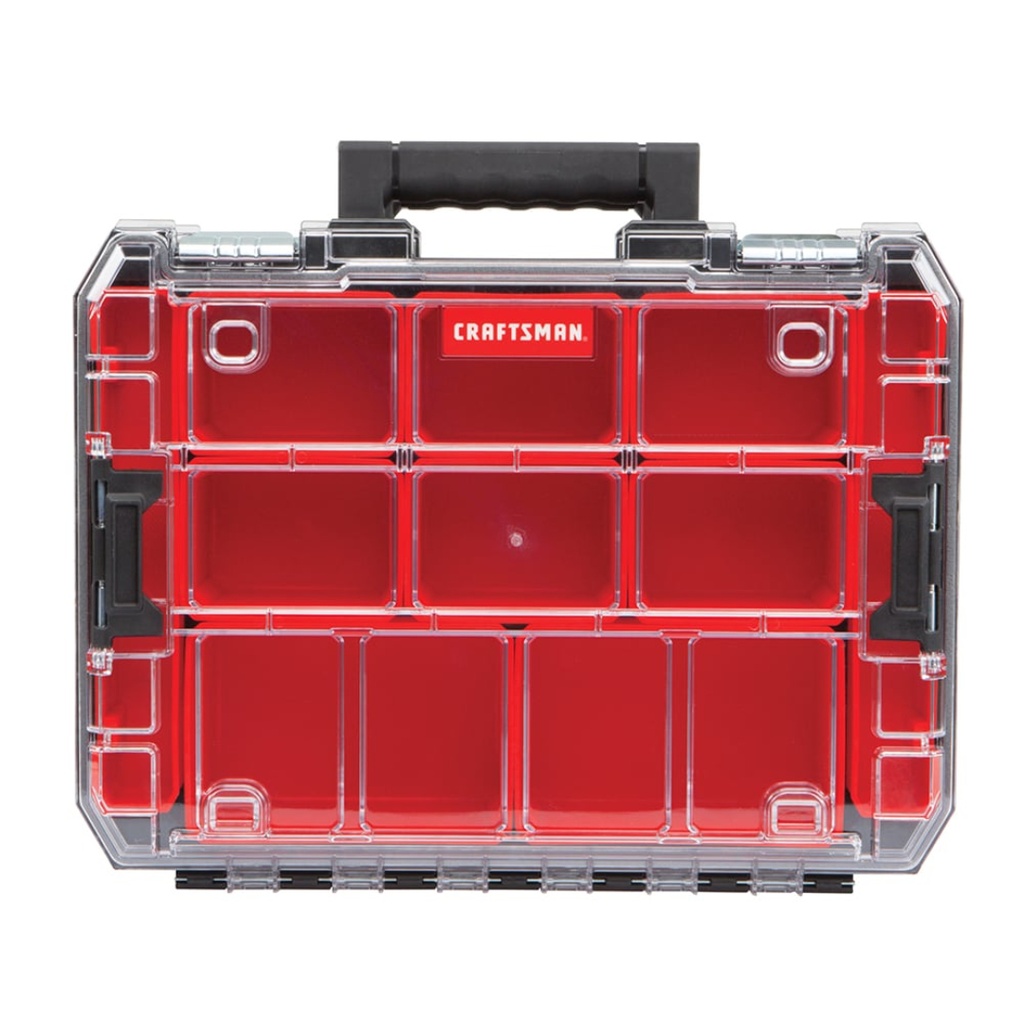 Craftsman VERSASTACK 17.25 in. W X 4 in. H Storage Organizer Plastic 10 Compartments Black/Red