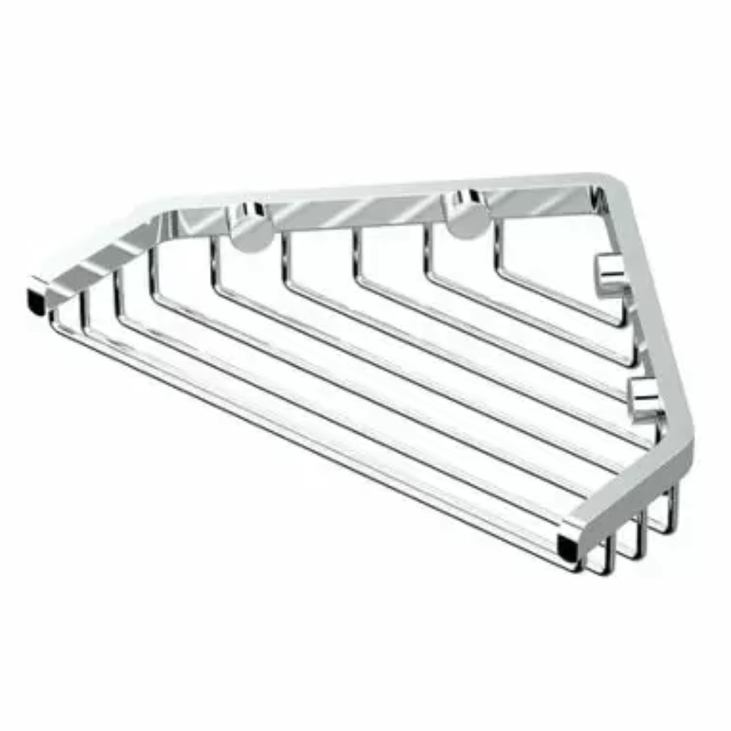 Gatco 1497 Corner Shower Basket Chrome Bath and Shower Accessories Shower Accessories Shower Baskets
