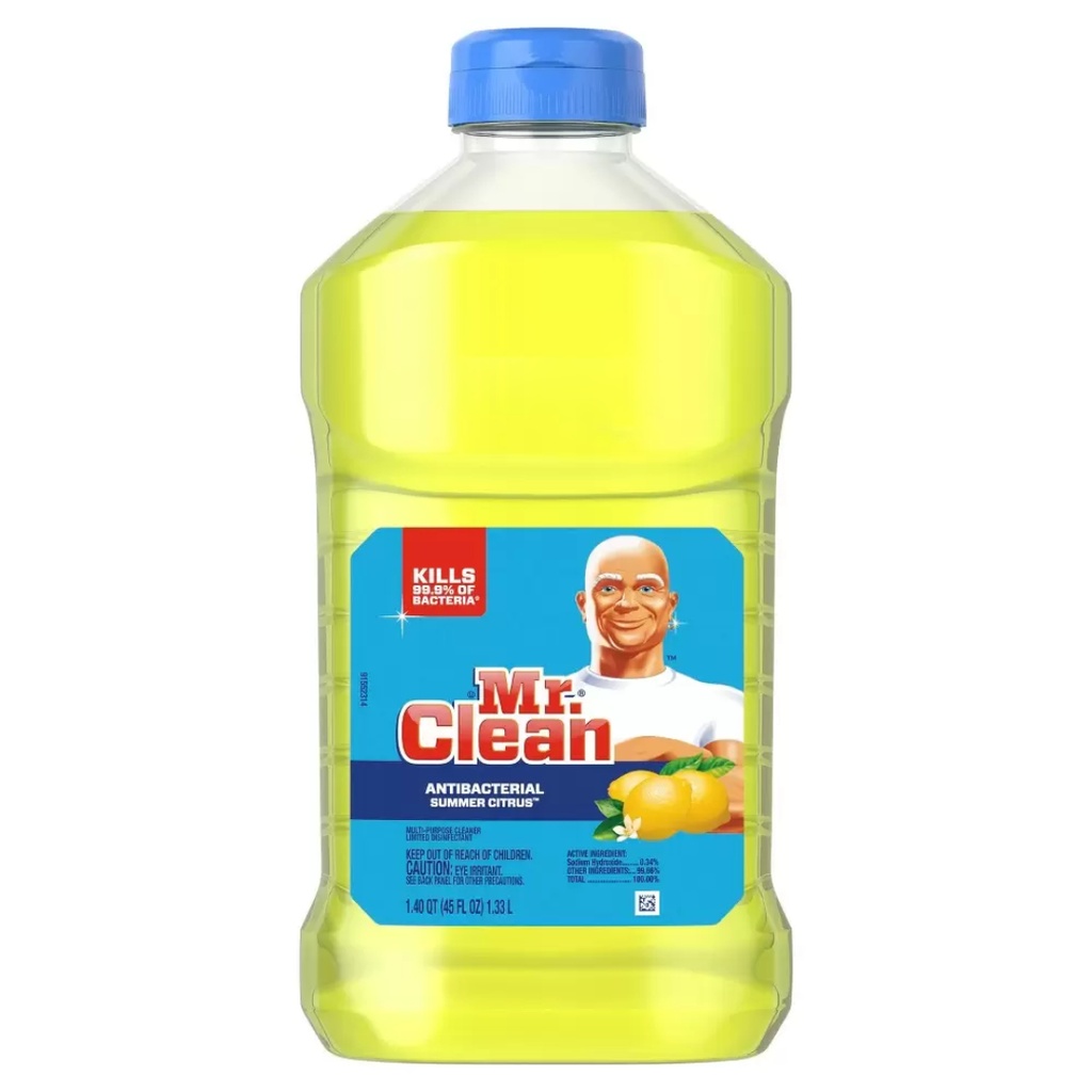 Mr. Clean Liquid Antibacterial Multipurpose Cleaner, Summer Citrus Scent, 45 Oz. (77131)