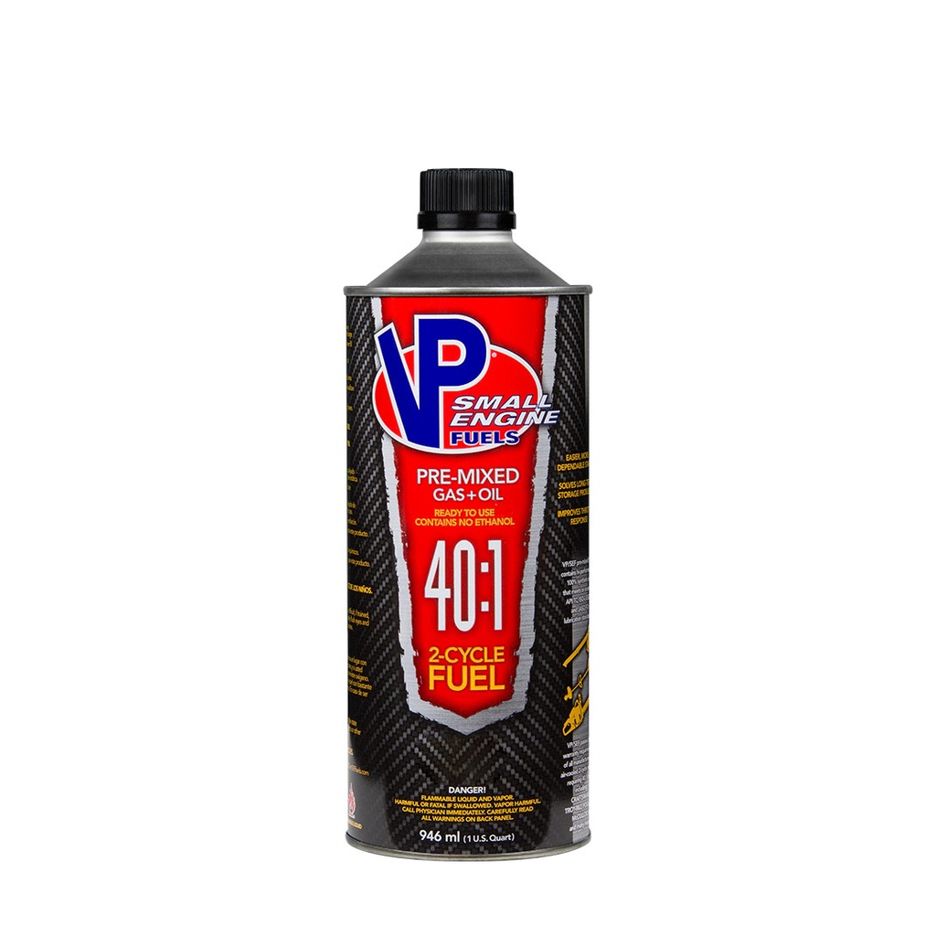 VP Racing Small Engine 40:1 Pre-Mixed 2-Cycle Fuel, Ethanol-Free, 946-mL